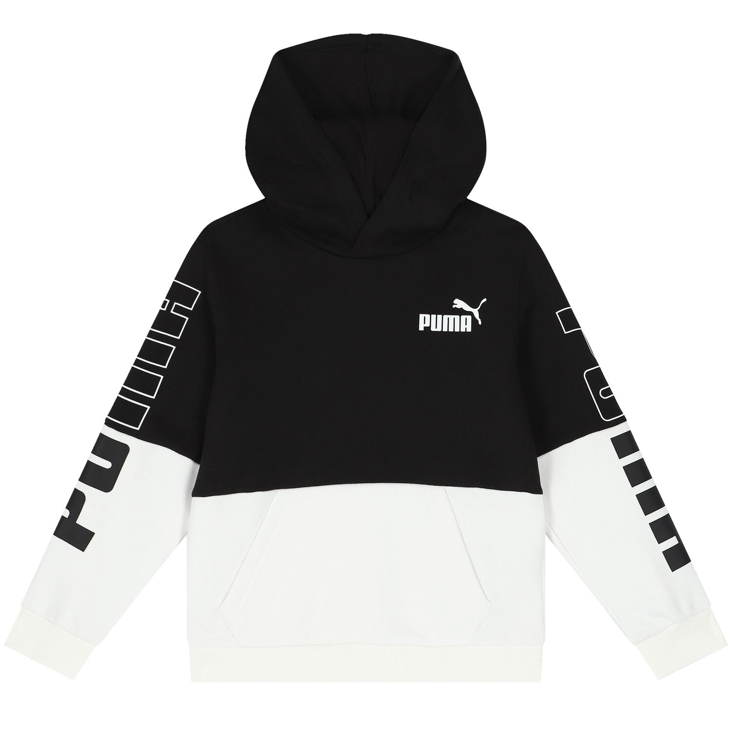 Boys Black & White Logo Hooded Top, 1, hi-res image number null