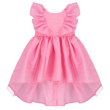 Girls Pink Ruffled Dress