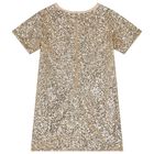Girls Gold Sequin Dress, 1, hi-res