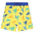Boys Yellow Turtle Swim Shorts, 1, hi-res
