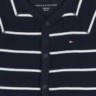  Baby Boys Navy Blue Striped Romper, 1, hi-res