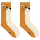 Boys Navy Blue & Beige Socks ( 3-Pack ), 1, hi-res