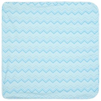 Baby Boys Blue Zig Zag Baby Blanket