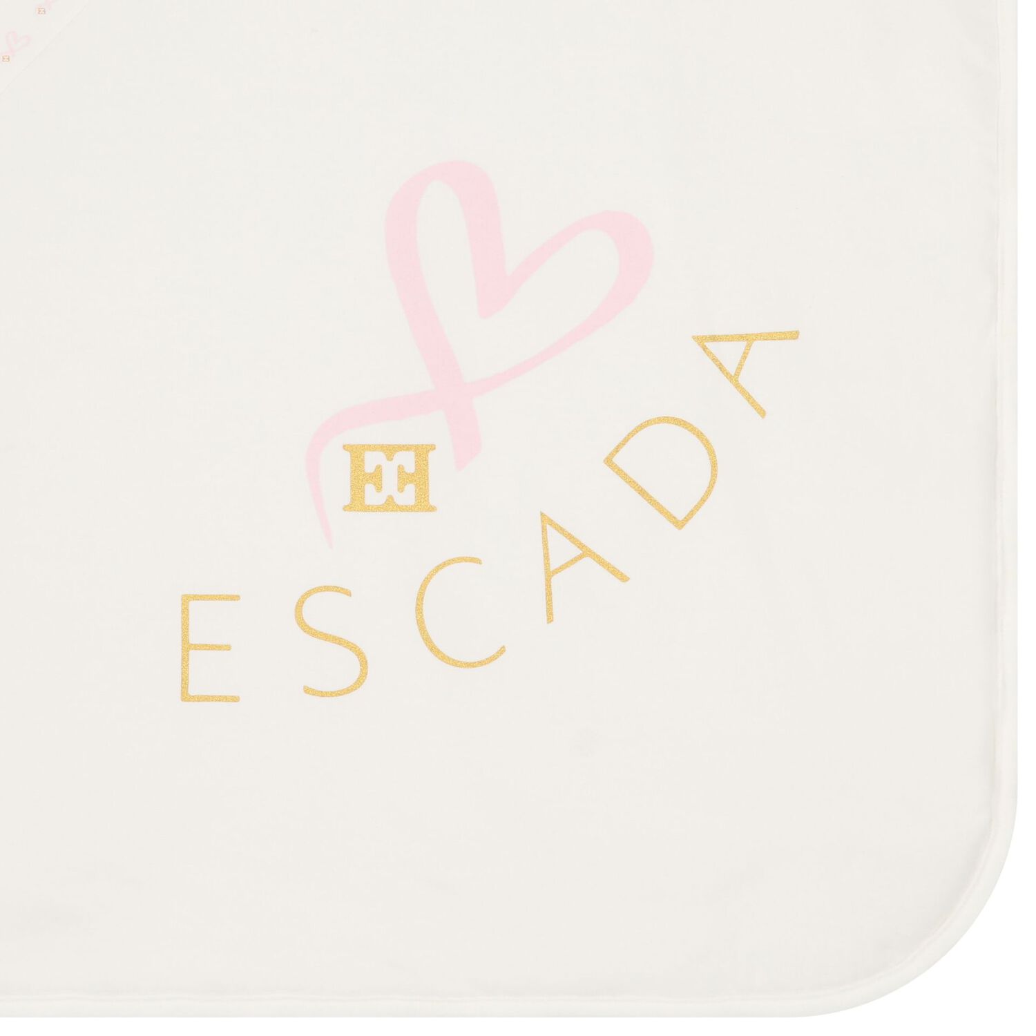 Baby Girls White Logo Heart Blanket, 1, hi-res