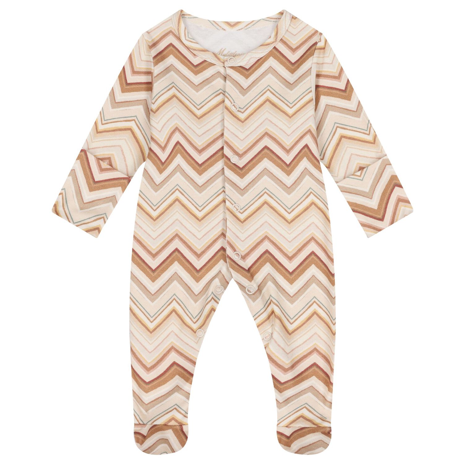 Beige & Brown Zig Zag Babygrow Set, 2, hi-res