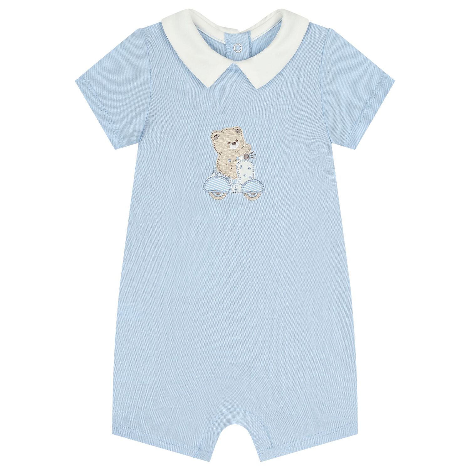 Baby Boys White & Blue Rompers ( 2-Pack ), 2, hi-res
