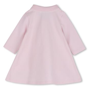 Younger Girls Pink Logo Polo Dress