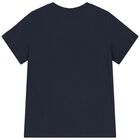 Boys Navy Blue Logo T-Shirt, 2, hi-res
