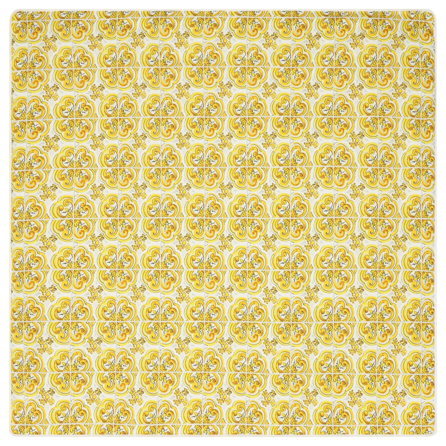 White & Yellow Majolica Baby Blanket, 1, hi-res image number null