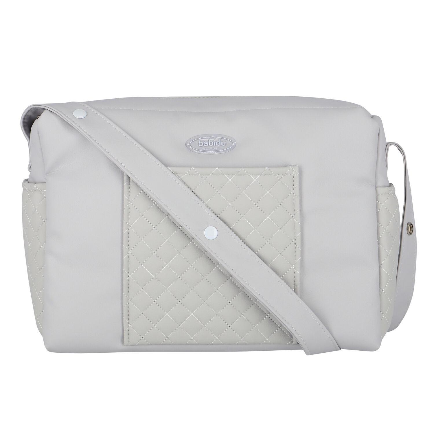 Grey Quilted Baby Changing Bag, 1, hi-res image number null