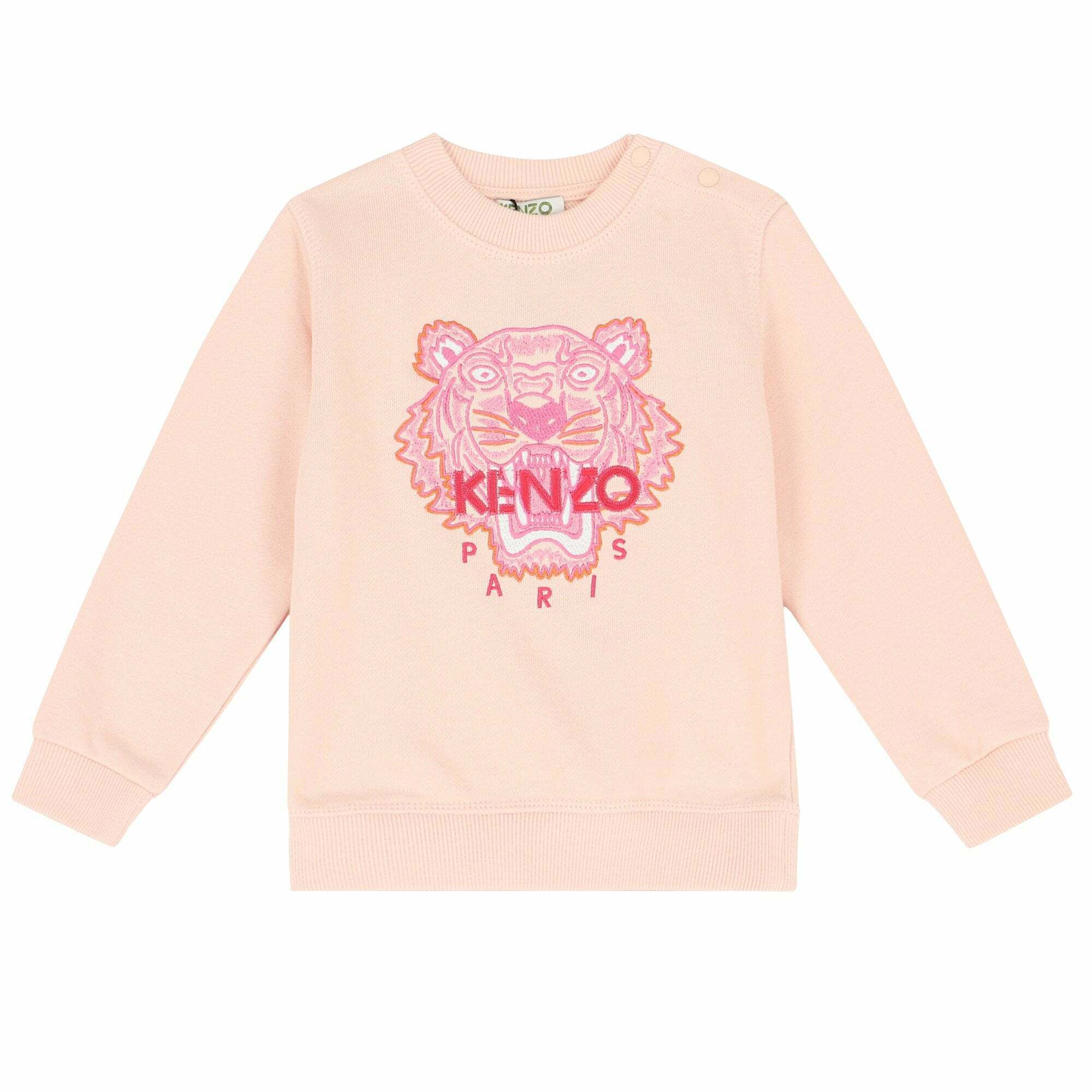 KENZO KIDS Younger Girls Pink Tiger Sweatshirt Junior Couture