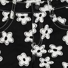 Girls Black Flower Shorts, 1, hi-res