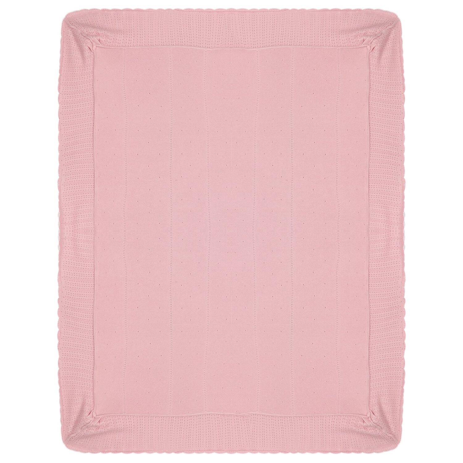 Baby Girls Pink Cotton Knit Blanket, 1, hi-res image number null