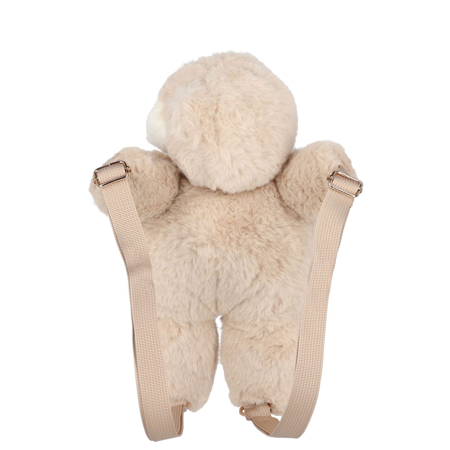 Girls Beige Teddy Bear Backpack, 1, hi-res image number null