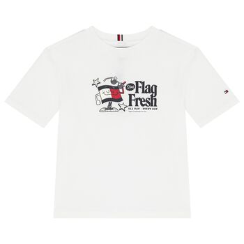 Boys White Logo T-Shirt