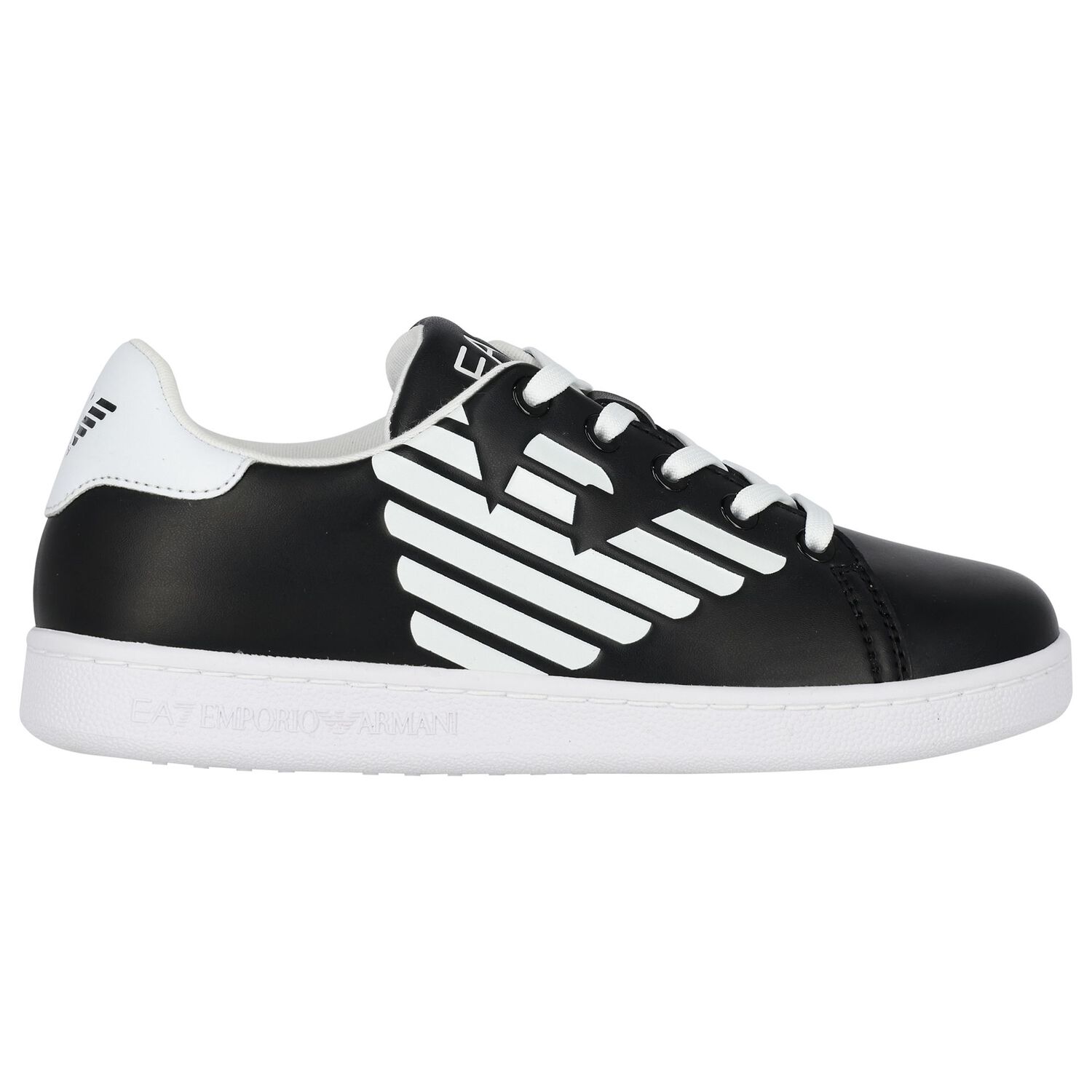Black Logo Trainers, 1, hi-res