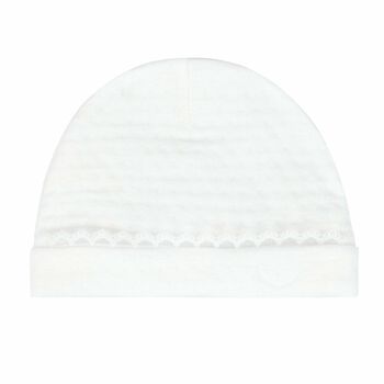 Baby Girls White Logo Hat 