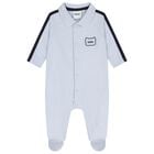 Baby Boys Blue Logo Babygrow, 2, hi-res