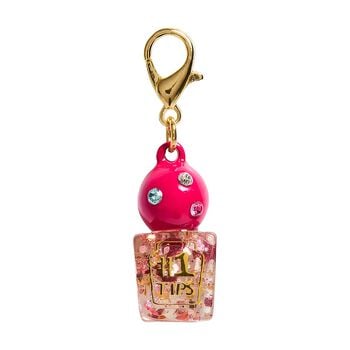 Girls Gold & Pink Nail Polish Charm
