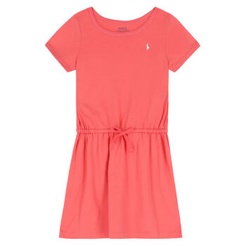 Girls Pink Logo Dress