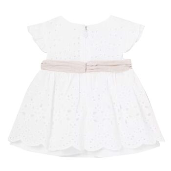 Baby Girls Ivory Flower Dress