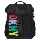 Black Logo Backpack, 1, hi-res