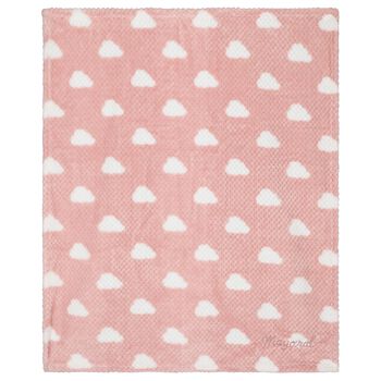 Baby Girls Pink Clouds Faux Fur Blanket