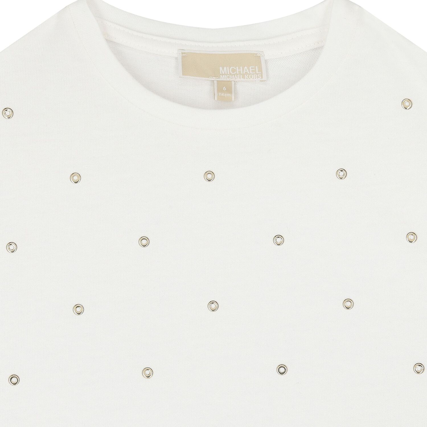 Girls Ivory & Gold Logo Top, 2, hi-res image number null