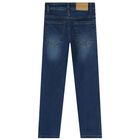 Boys Navy Blue Denim Jeans, 1, hi-res