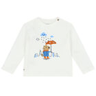 Younger Boys Ivory Squirrel Long Sleeve Top, 1, hi-res