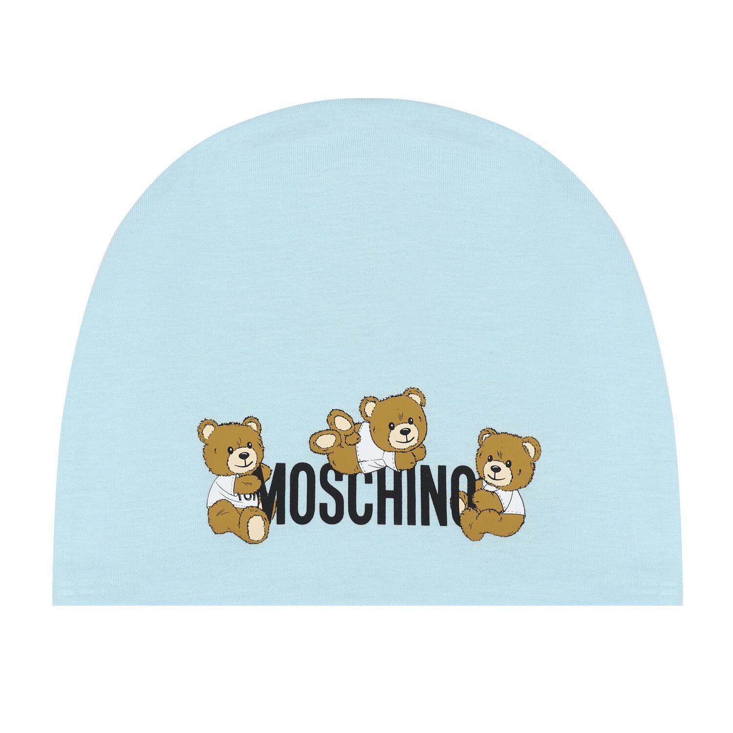 طقم هدية  افرول بشعار الدب تيدي باللون الأزرق, 1, hi-res