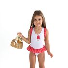 Girls Pink & Red Watermelon Swimsuit, 1, hi-res