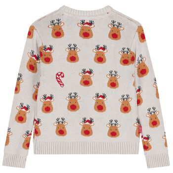 Grey Reindeer Knitted Sweatshirt