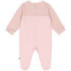 Pink & Gold Pima Cotton Logo Babygrow, 3, hi-res