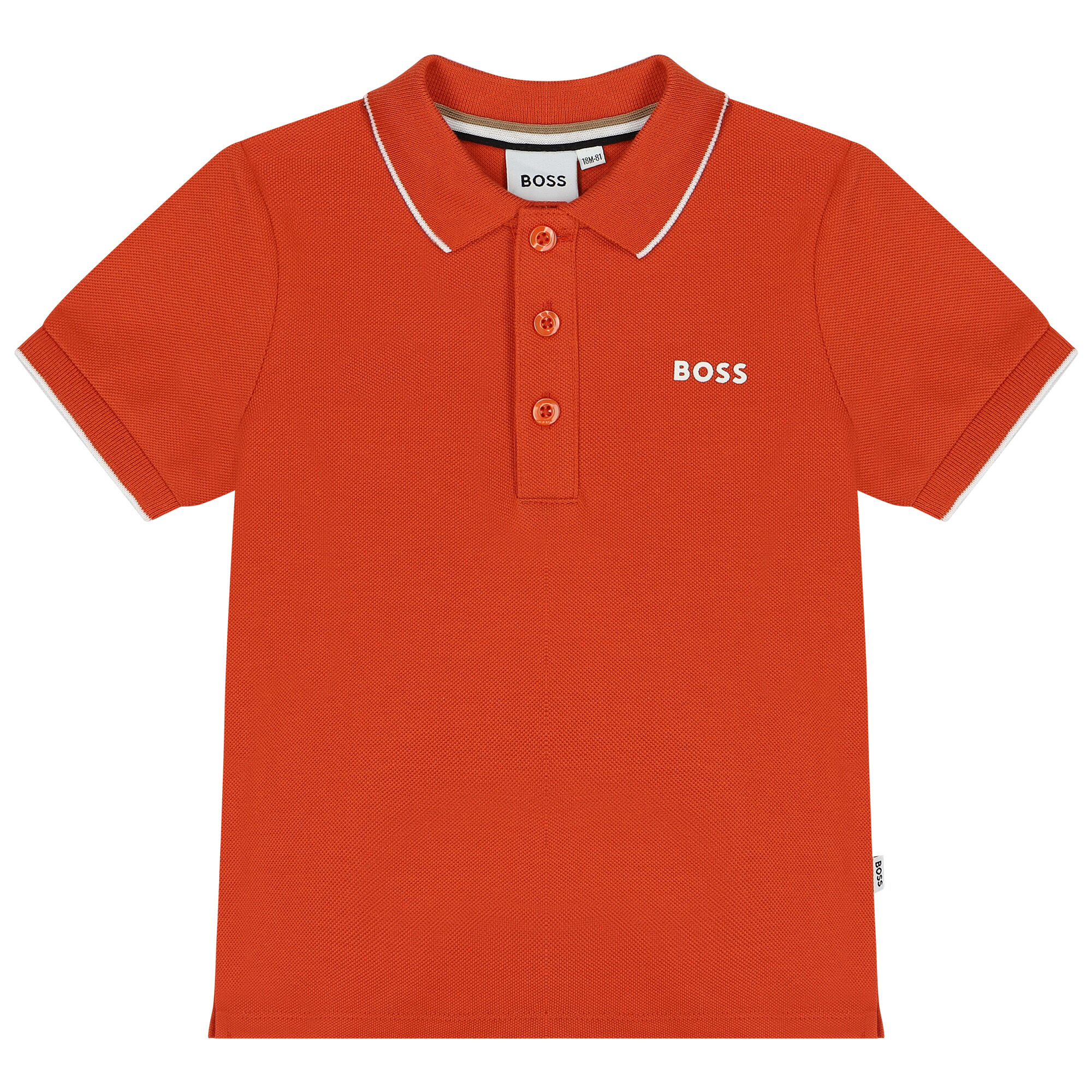 BOSS Younger Boys Orange Logo Polo Shirt Junior Couture Bahrain
