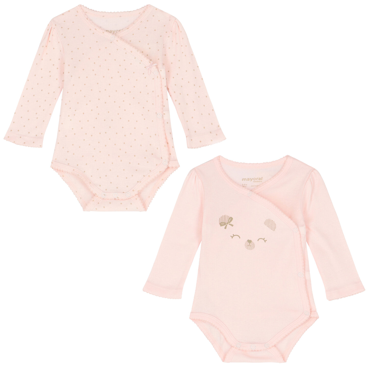 Baby Girls Pink Body Vests (2 Pack), 1, hi-res