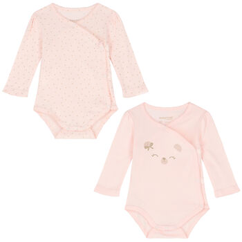 Baby Girls Pink Body Vests (2 Pack)