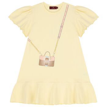 Girls Yellow Crossbody Bag Dress