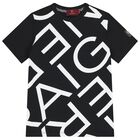 Boys Black Logo T-Shirt, 1, hi-res