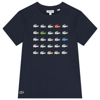 Boys Navy Blue Logo T-Shirt