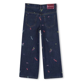 Girls Navy Blue Denim Jeans