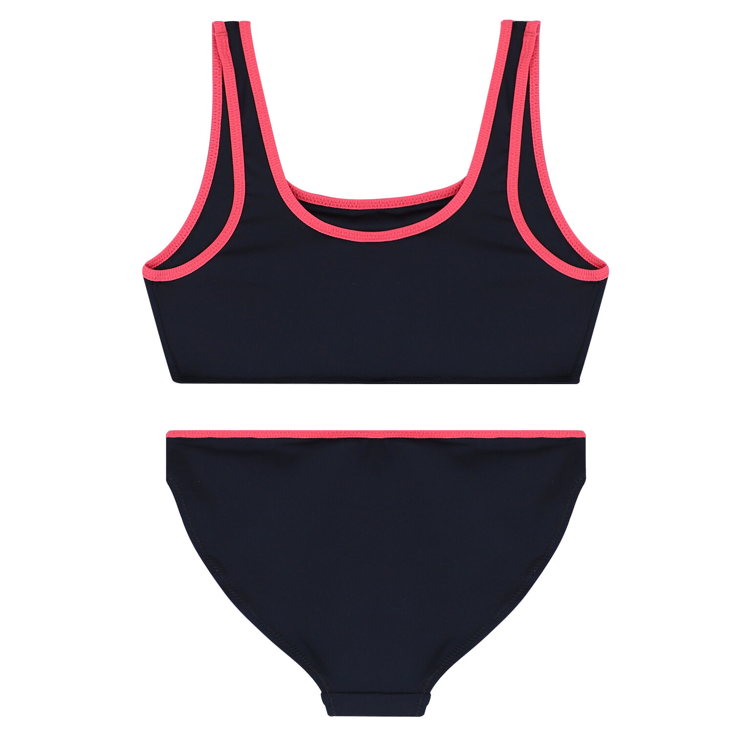 Girls Black & Pink Logo Bikini, 1, hi-res