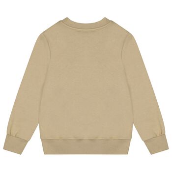 Beige & Black Logo Sweatshirt