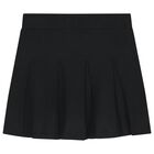 Girls Black & Beige Polka Dot Skirt Set, 1, hi-res