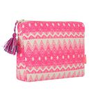 Girls Pink & Ivory Jacquard Wash Bag, 1, hi-res