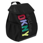 Black Logo Backpack, 1, hi-res