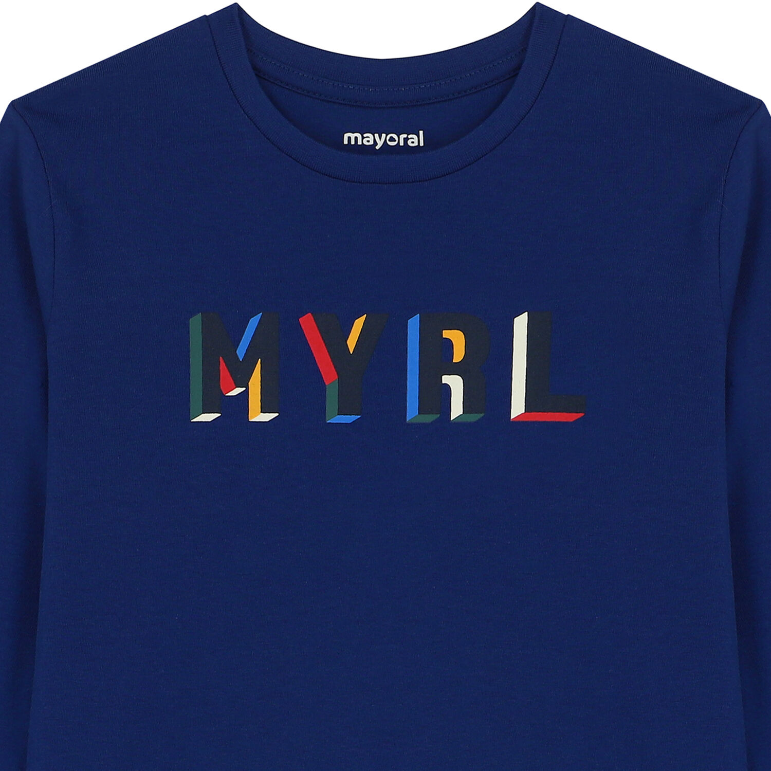 Boys Blue Logo Long Sleeve Top, 1, hi-res image number null