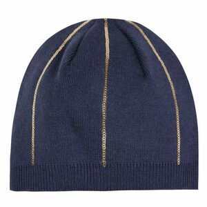 Girls Navy & Gold Knitted Hat