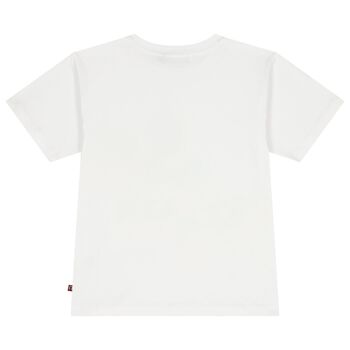 Girls White Logo Bag T-Shirt