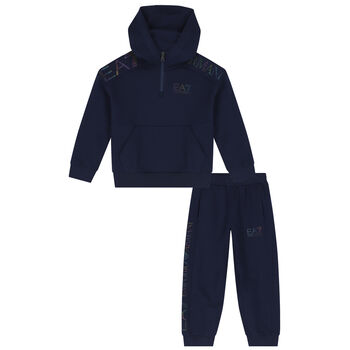 Boys Navy Blue Logo Tracksuit